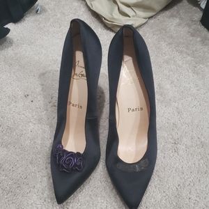 Louboutin satin pumps